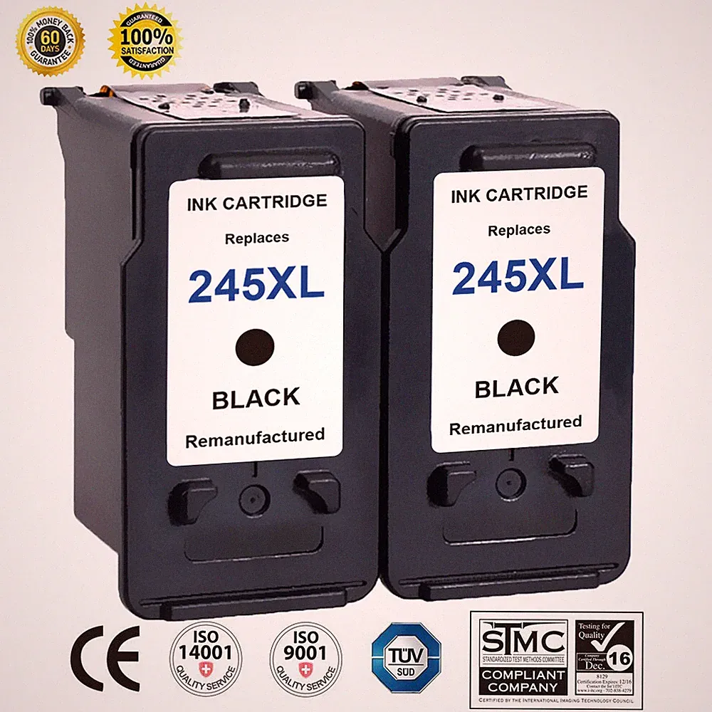 2 Black PG-245XL Ink Cartridges For Canon PIXMA MG2522 MG2550 TR4520 TR4522
