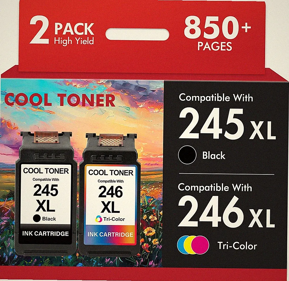 245XL 246XL Combo Pack Ink 245 and 246 for Canon Printer MG2522 MX490 Replacemen