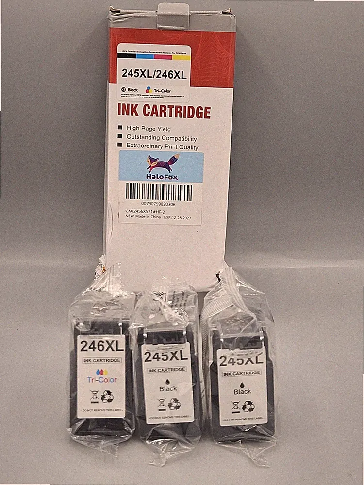 245XL/CL-246XL Black And Color Ink Cartridge Compatible w Canon 2 Exp 12-28-27