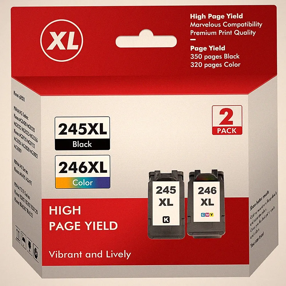 2x PG-245XL CL-246XL Ink Cartridge for Canon PIXMA MG2522 Ink MG2520 MX490 MX492