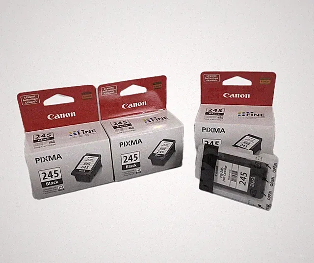 3 Pack Genuine Canon 245 BLACK PIXMA Fine Cartridge PG-245 PIXMA MG2420 MG2520