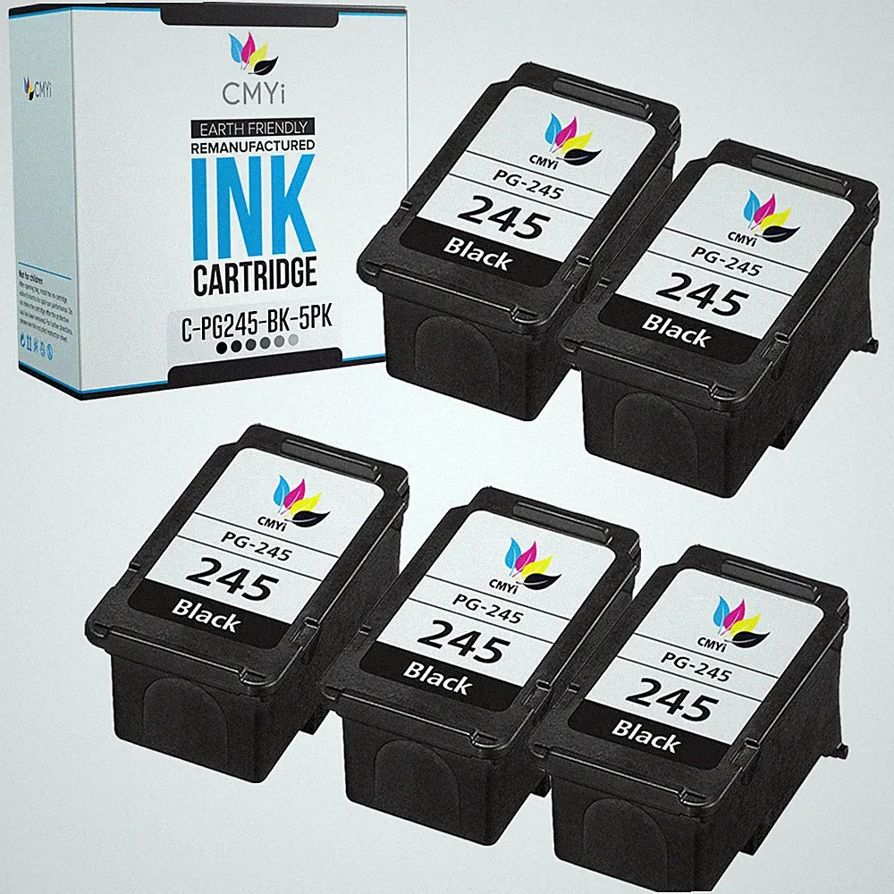 5-Pack Compatible Canon PG-245 Printer Ink for PIXMA TS305 TS3100 TS3120 TS3122