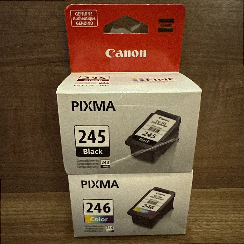 Canon PG-245 Black CL-246 Fine Color Ink Cartridge Value Pack PIXMA Printers