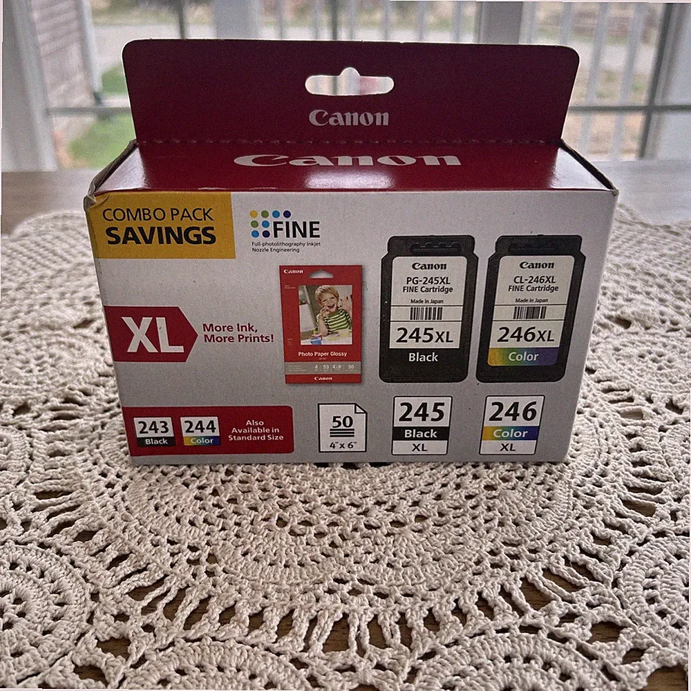 Canon PG-245XL & CL-246XL Ink Cartridge Combo Pack – Genuine OEM Black & Color