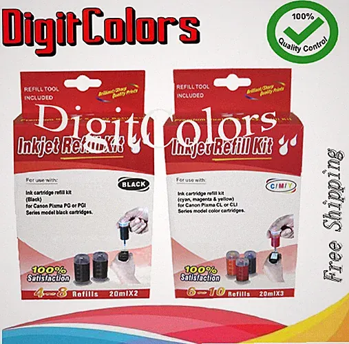 INK Cartridge Refill kit for Canon PG243 & CL244 PG-245 CL-246 XL with tool box