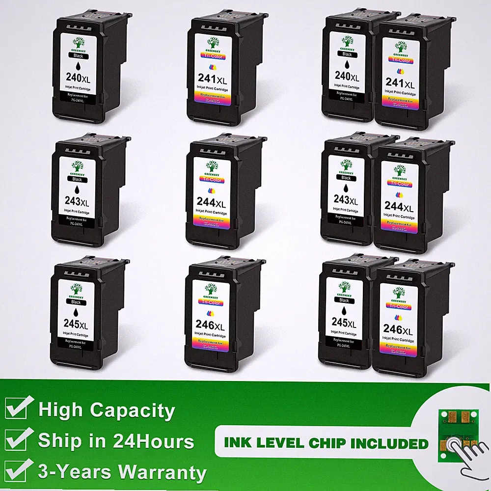Ink Cartridges for Canon PG-245 XL CL-246 XL 243XL 244XL PG-240 CL-241 XL lot