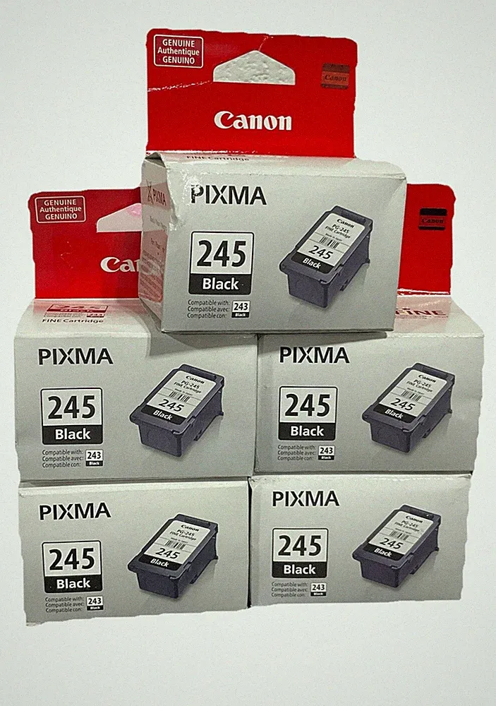 (Lot Of 5) Canon PG-245 Ink Cartridge - Black Genuine PIXMA