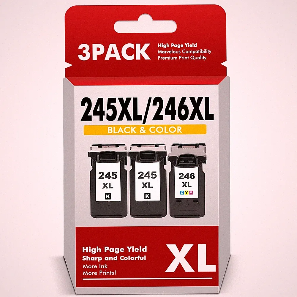 PG-245XL CL-246XL Ink Cartridge for Canon 245 246 Pixma MG2522 MG2520 TS3322 Lot