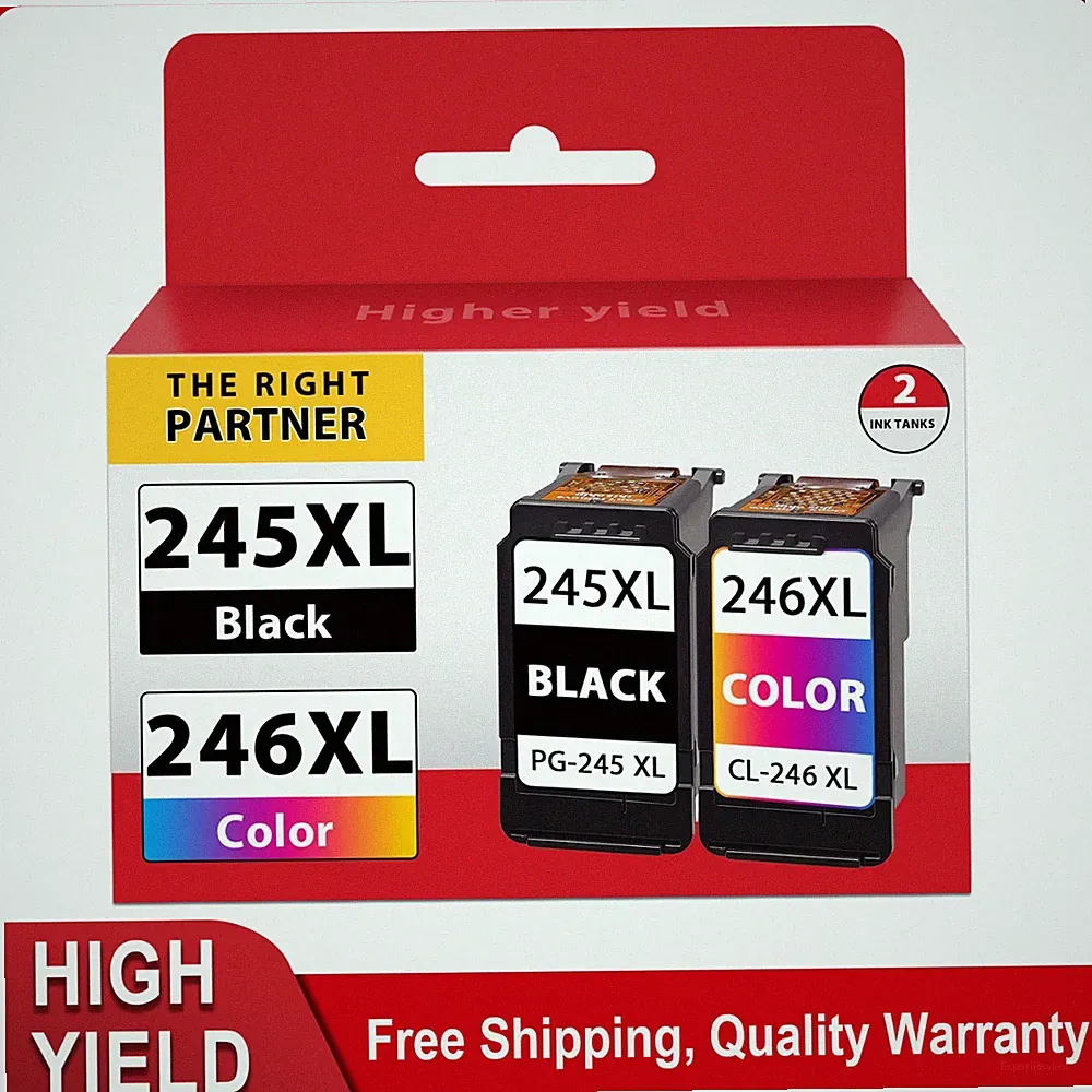 PG-245XL CL-246XL Ink Combo Pack for Canon TR4520 MX492 MG2522 TS3322 Printers