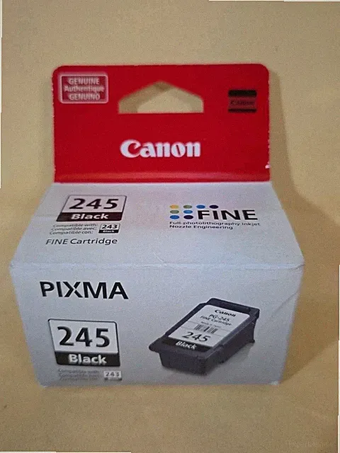 SEALED Genuine Canon 245 BLACK PIXMA Fine Cartridge PG-245 PIXMA MG2420 MG2520